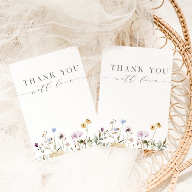 Tarjeta De Agradecimiento Bebé floral primaveral en Baby Shower en flor (Subido por el creador)