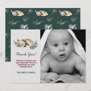 Tarjeta De Agradecimiento Bebé fotográfico hace frío fuera del Baby Shower i