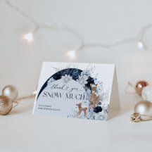 Bebé frío afuera del Baby Shower de venados floral