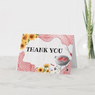 Tarjeta De Agradecimiento Bebé Girasol Q Shower de Bebé