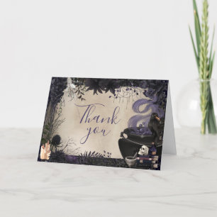Tarjeta De Agradecimiento Bebé gótico de Halloween está preparando Baby Show