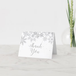 Tarjeta De Agradecimiento Bebé hace frío afuera Baby Showe Silver