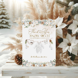 Tarjeta De Agradecimiento Bebé hace frío afuera línea de ropa Baby Shower