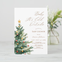 Tarjeta De Agradecimiento Bebé, hace frío fuera del Baby Shower del Árbol de