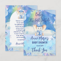 Bebé, hace frío fuera del Baby Shower del invierno