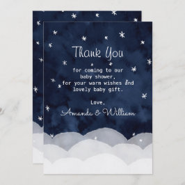 Tarjeta De Agradecimiento Bebé, hace frío fuera. Gracias.