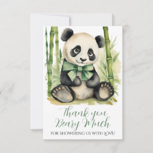 Tarjeta De Agradecimiento Bebe Panda Oso Baby Shower Gracias