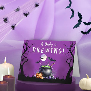 Tarjeta De Agradecimiento Bebé prepara Baby Shower de Halloween
