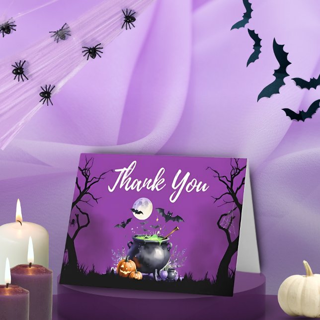 Tarjeta De Agradecimiento Bebé prepara Baby Shower de Halloween (Subido por el creador)