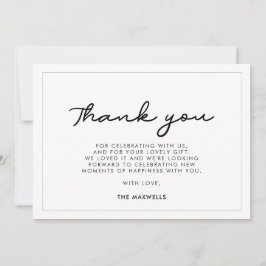 Tarjeta De Agradecimiento Bebé simple