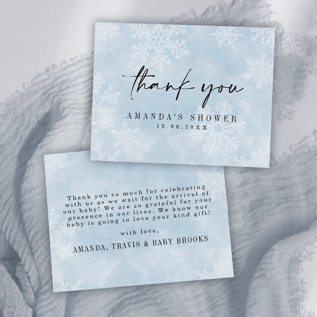 Tarjeta De Agradecimiento Bebé simple, frío fuera de la ducha de invierno (Subido por el creador)