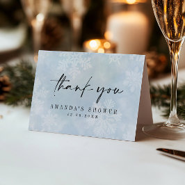 Tarjeta De Agradecimiento Bebé simple, frío fuera de la ducha de invierno do