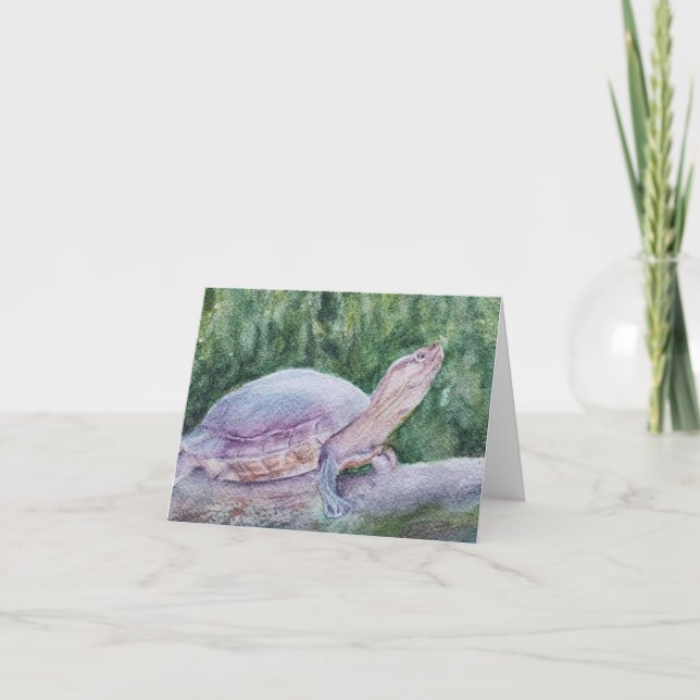 Tarjeta De Agradecimiento Bebé Tortuga Gracias (Anverso)