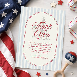 Tarjeta De Agradecimiento Bebé totalmente americano cumpleaños 4 de julio Ba