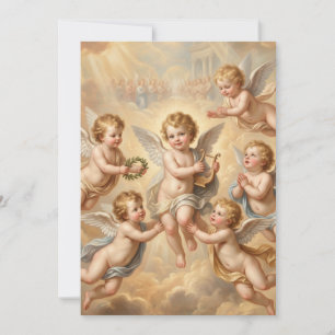 Tarjeta De Agradecimiento Bebés cristianos en el cielo