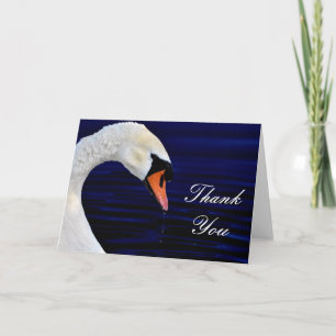 Tarjeta De Agradecimiento Bebida de cisne blanco