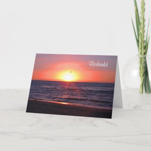 Tarjeta De Agradecimiento Bedankt - Gracias en holandés (Anverso)