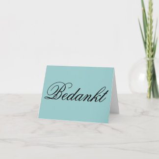 Tarjeta De Agradecimiento Bedankt notitiekaartje