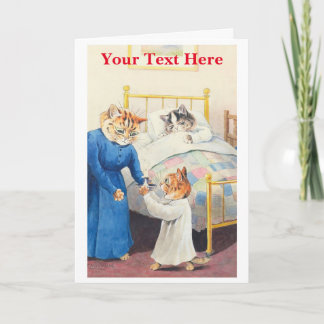 Tarjeta De Agradecimiento Bedtime - Louis Wain