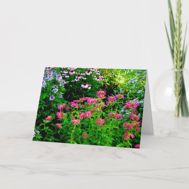 Tarjeta De Agradecimiento Bee Balm (Anverso)