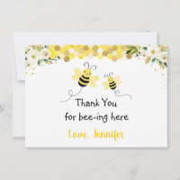 Bee Gold Floral Baby Shower Gracias