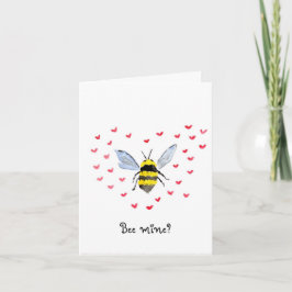 Tarjeta De Agradecimiento Bee Mine? Valentine's Day Card