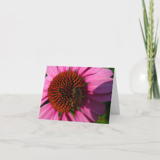 Tarjeta De Agradecimiento Bee on Purple Flower