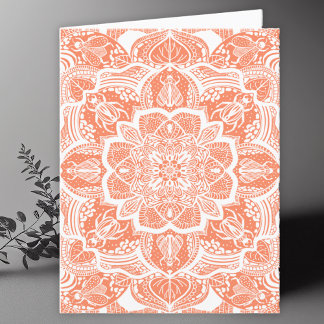 Tarjeta De Agradecimiento Beetles Mandala Art Blank
