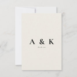 Tarjeta De Agradecimiento Beige Boda Blank Gracias