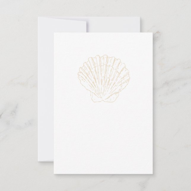 Tarjeta De Agradecimiento Beige Scallop (Anverso)