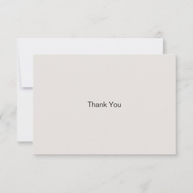 Tarjeta De Agradecimiento Beige Simple Family Funeral Bereavement Gracias (Anverso)