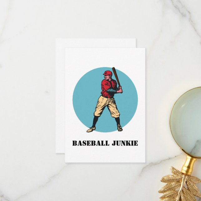 Tarjeta De Agradecimiento Béisbol de estilo retro clásico (Anverso/Reverso In Situ)