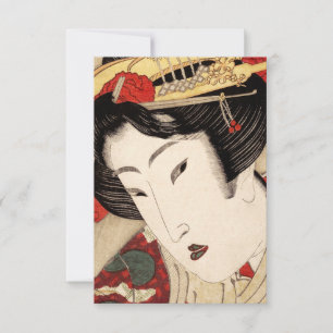 Tarjeta De Agradecimiento Bella Artes Geisha de Japón