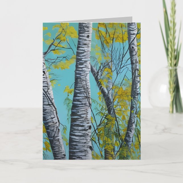 Tarjeta De Agradecimiento Bella Birch de Verano (Anverso)