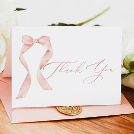 Tarjeta De Agradecimiento Bella Rubor Lazo Ella Se Casa Gracias