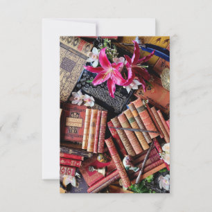 Tarjeta De Agradecimiento Belleza biblioteca para bibliófilos