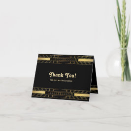 Tarjeta De Agradecimiento Belleza Clásica Art Deco - Gracias