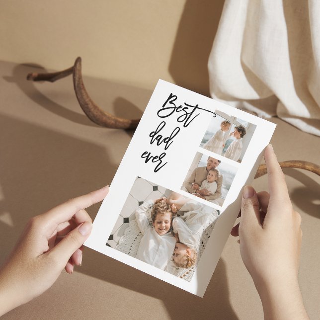 Tarjeta De Agradecimiento Belleza Collage Foto Mejor Regalo De Papá Nunca (Subido por el creador)