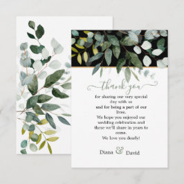 Tarjeta De Agradecimiento BELLEZA DE PRIMAVERA Boda DE VERDURAS BOTÁNICAS