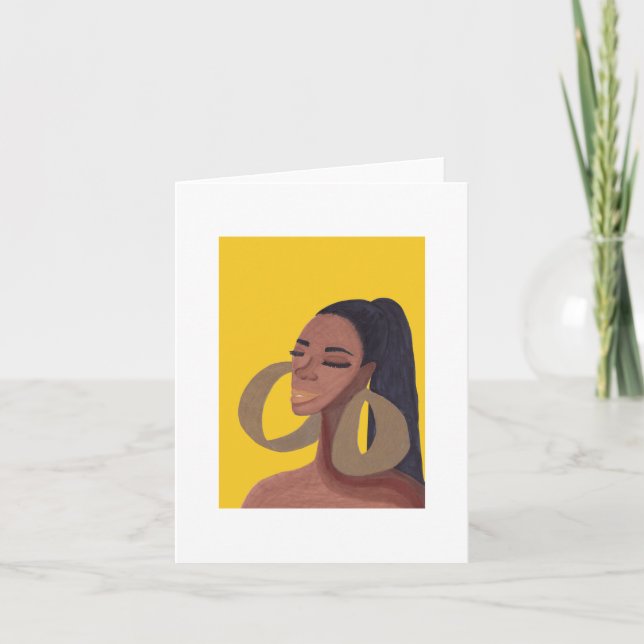 Tarjeta De Agradecimiento Belleza dorada (Anverso)