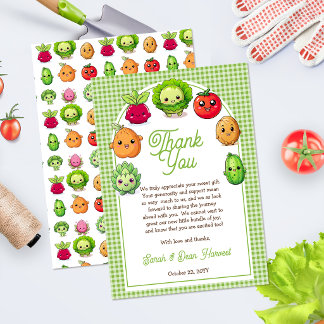 Tarjeta De Agradecimiento Bello Brote Pequeño Vegetales Kawaii Fiesta de Bie