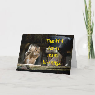 Tarjeta De Agradecimiento Bendiciones agradecidas Naturaleza Vida salvaje