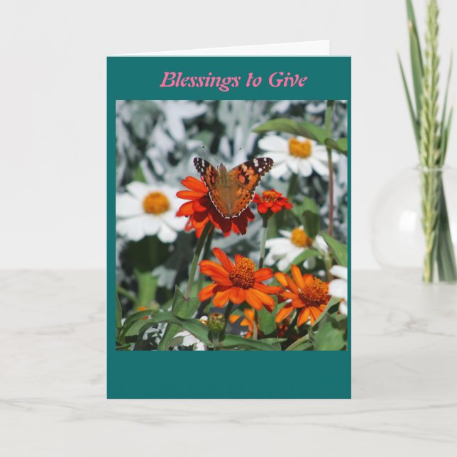 Tarjeta De Agradecimiento Bendiciones para dar (Anverso)