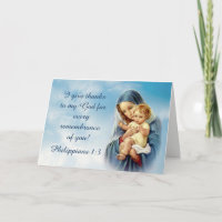 Bendita madre sosteniendo al niño Jesús