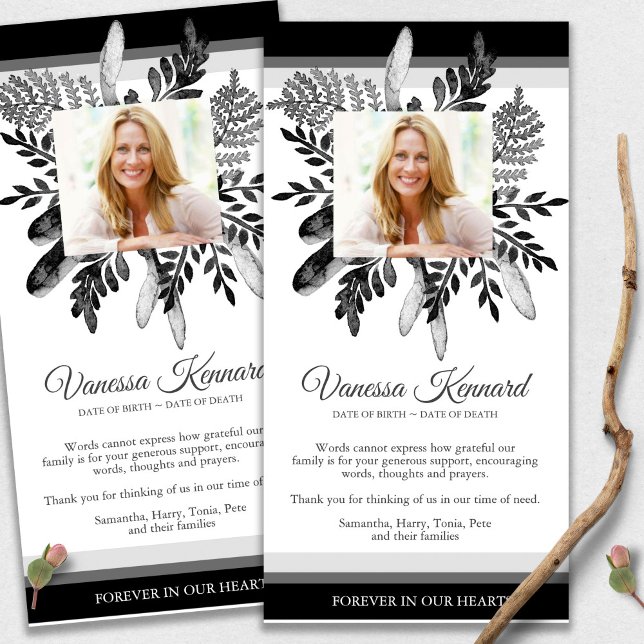 Tarjeta De Agradecimiento Bereavement Dark Floral Funeral Gracias Cartas (funeral thank you cards, bereavement, elegant, simple, celebration of life, sympathy card)