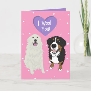Tarjeta De Agradecimiento Berenés Montaña Dog Great Pyrenees Día de San Vale