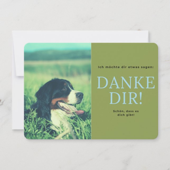 Tarjeta De Agradecimiento Berner Sennenhund (Anverso)