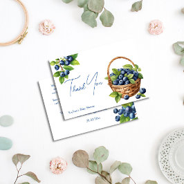 Tarjeta De Agradecimiento Berry azul dulce de bebé