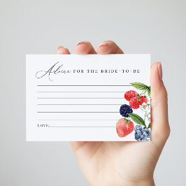 Tarjeta De Agradecimiento Berry Baby Shower Advice Card Berry Sweet