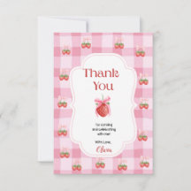 Berry de fresa roja primer cumpleaños gracias